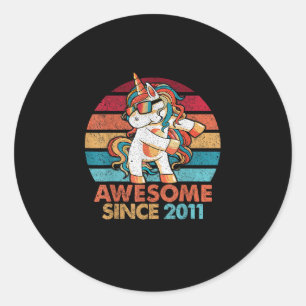 11e verjaardag T-shirt Geweldige sinds 2011 Eenhoo Ronde Sticker