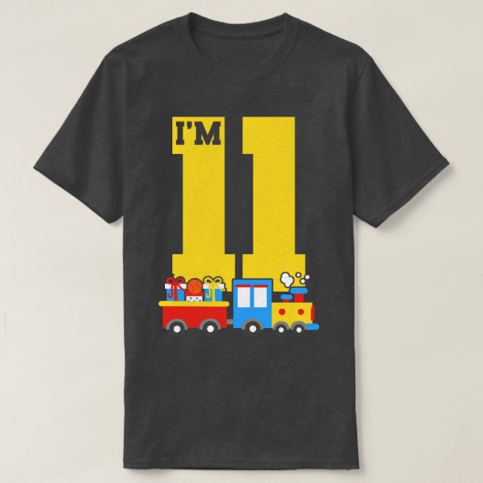11e verjaardag trein 1 t-shirt (Design voorkant)