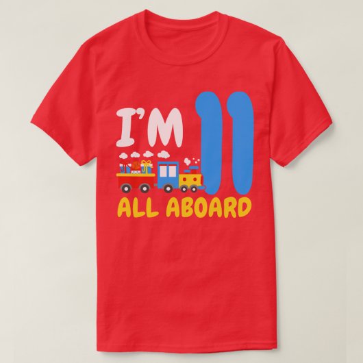 11e Verjaardag Trein T-shirt (Design voorkant)
