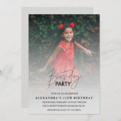 11e verjaardag uitnodiging Verjaardagsfeest Foto G (Voorkant / Achterkant)