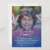 11e verjaardag uitnodiging Verjaardagsfeest Foto j (Voorkant)