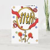 11e verjaardag uitnodigingen (Voorkant)