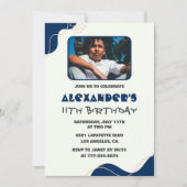 11e verjaardag uitnodigingen Jongen Marine Eenvoud (Voorkant)