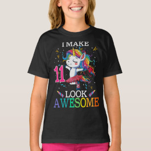 11e verjaardag Unicorn Gift Shirt dat ik 11 kijk