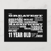 11e verjaardag van de elfde verjaardag van de groo uitnodiging briefkaart (Voorkant)