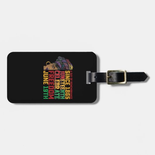 11e verjaardag van de herdenking van de zwarte vri bagagelabel (Voorkant horizontaal)