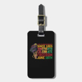 11e verjaardag van de herdenking van de zwarte vri bagagelabel (Voorkant verticaal)