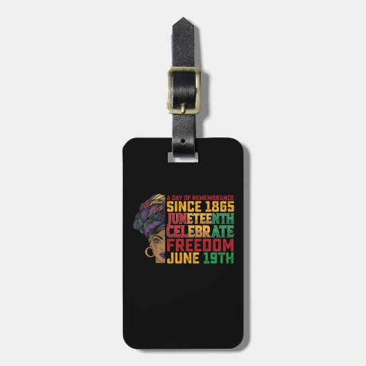 11e verjaardag van de herdenking van de zwarte vri bagagelabel (Voorkant verticaal)