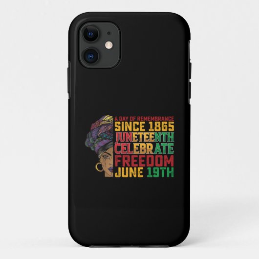 11e verjaardag van de herdenking van de zwarte vri Case-Mate iPhone case (Achterkant)