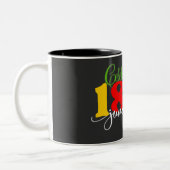 11e verjaardag van de herdenking van de zwarte vri tweekleurige koffiemok (Links)