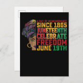 11e verjaardag van de herdenking van de zwarte vri uitnodiging briefkaart (Voorkant / Achterkant)