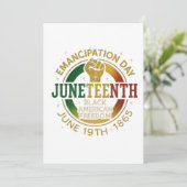 11e verjaardag van de zwarte Amerikaanse vrijheid Kaart (Staand voorkant)