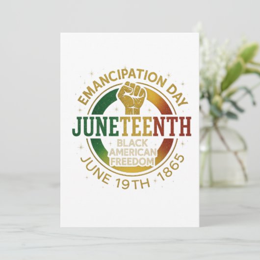 11e verjaardag van de zwarte Amerikaanse vrijheid Kaart (Staand voorkant)