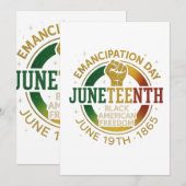 11e verjaardag van de zwarte Amerikaanse vrijheid Kaart (Voorkant / Achterkant)