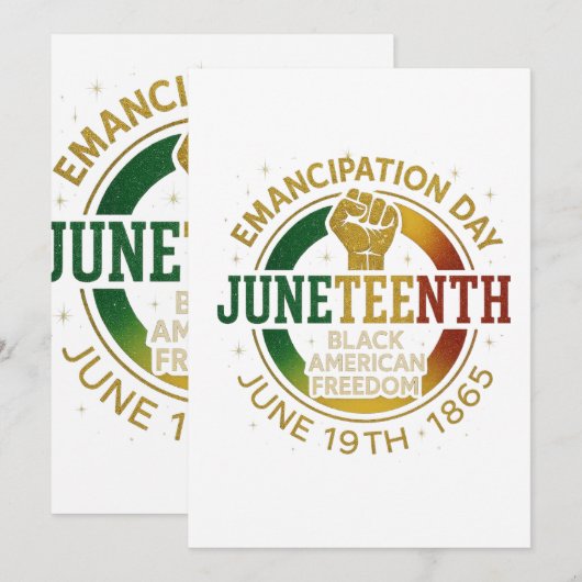 11e verjaardag van de zwarte Amerikaanse vrijheid Kaart (Voorkant / Achterkant)