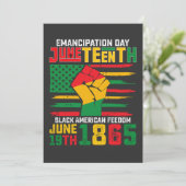 11e verjaardag van de zwarte Amerikaanse vrijheid Kaart (Staand voorkant)