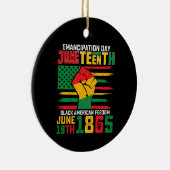 11e verjaardag van de zwarte Amerikaanse vrijheid Keramisch Ornament (Rechts)