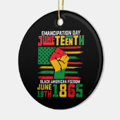 11e verjaardag van de zwarte Amerikaanse vrijheid Keramisch Ornament (Links)