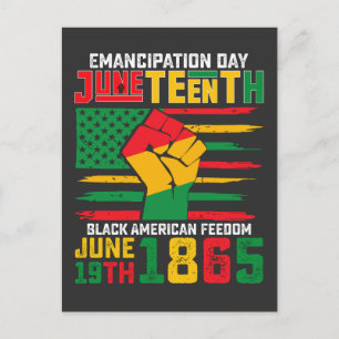 11e verjaardag van de zwarte Amerikaanse vrijheid Uitnodiging Briefkaart