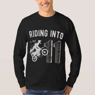 11e verjaardag van Dirt Bike Party Motocross Eleve T-shirt