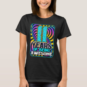 11e verjaardag van het idee van een kleurstof van t-shirt