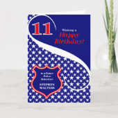 11e verjaardag van het thema van de wetshandhaving kaart (Voorkant)