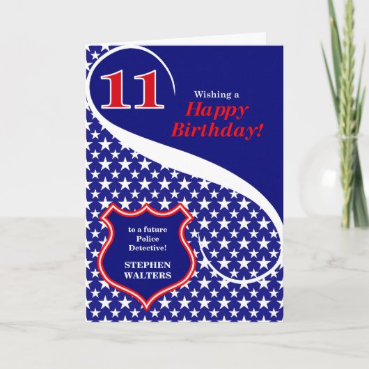11e verjaardag van het thema van de wetshandhaving kaart (Voorkant)