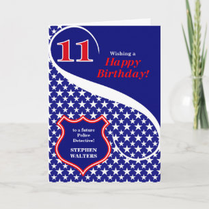 11e verjaardag van het thema van de wetshandhaving kaart