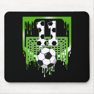 11e verjaardag Voetbal Ijs Drip 11 Jaar Oude Pa Muismat