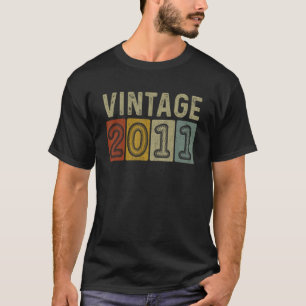 11e verjaardag voor jongens meisjes Vintage 2011 G T-shirt