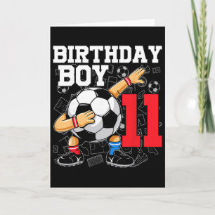 11e verjaardag voor jongens voetbal 11 jaar oud kaart