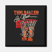 11e verjaardag voor peuter Basketball 11 jaar oud  Magneet (Voorkant)