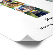 11e verjaardagsfeest Nummer 11 fotocollage Poster (Hoek)
