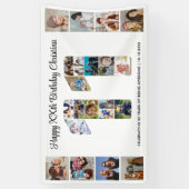 11e verjaardagsfeest Nummer 11 fotocollage Spandoek (Verticaal)