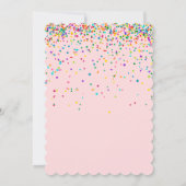 11e verjaardagsfeestje confetti uitnodiging (Achterkant)