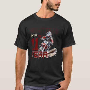 11e verjaardagsfeestje Dirt Bike Jongen 11 Jaar Ou T-shirt