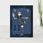 11e verjaardagskaart met Moonies H.I.P Rag Doll Kaart (Voorkant)