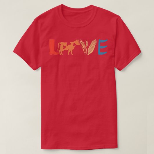 11kV Love Koe  Koe Lover Koe Farming Farmer T-shirt (Design voorkant)