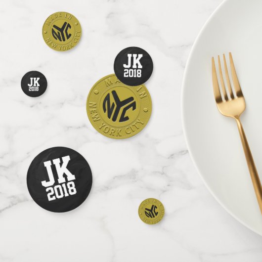 11of12 Gepersonaliseerde New York Token Stippen Confetti (Groep)