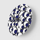 11oogbollen OOGST OOGST OOGST ZWARTE BLAUW IRIS WI Ronde Klok (Hoek)