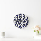 11oogbollen OOGST OOGST OOGST ZWARTE BLAUW IRIS WI Ronde Klok (Huis)