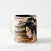 11oz Accent Coffee Mok, 11oz koffiekopje, japan co Tweekleurige Koffiemok (Voorkant links)