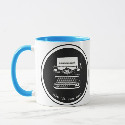 11oz blauw/blauw mok (Links)