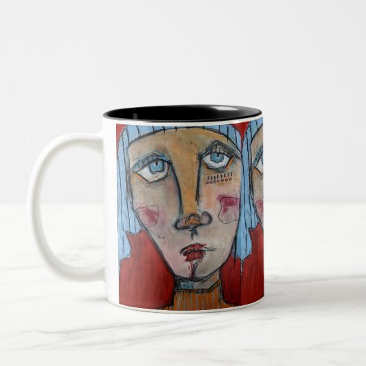 11oz Mok - blauw (Links)