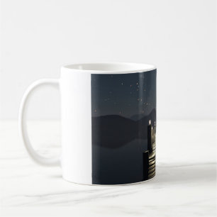 11oz mok met "Aan de steiger" afbeelding