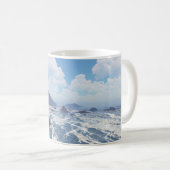 11oz mok met "rotsachtige kust" afbeelding (Voorkant rechts)