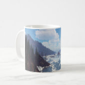 11oz mok met "rotsachtige kust" afbeelding (Voorkant links)