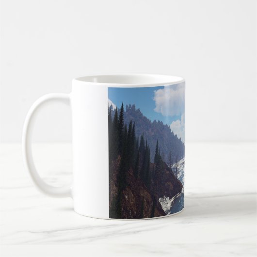 11oz mok met "rotsachtige kust" afbeelding (Links)