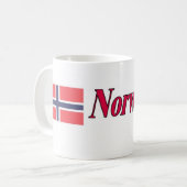 11oz Mok met vlag Noorwegen (Voorkant links)