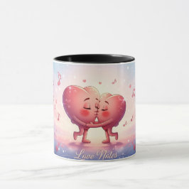 11oz mokkop kussende harten “Liefdesbriefjes” Mooi Mok
